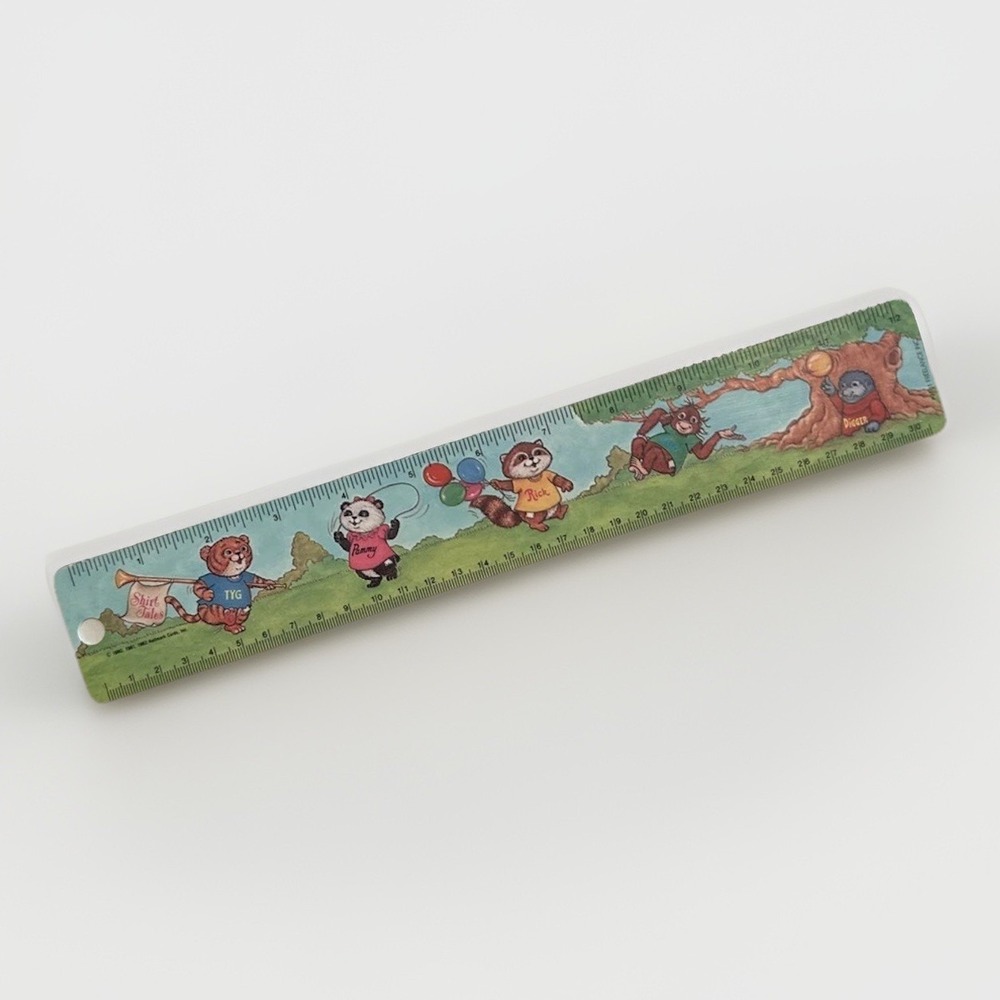 Vintage 1980's Hallmark Shirt Tales Plastic Ruler - Tyg Pammy Bogey Digger